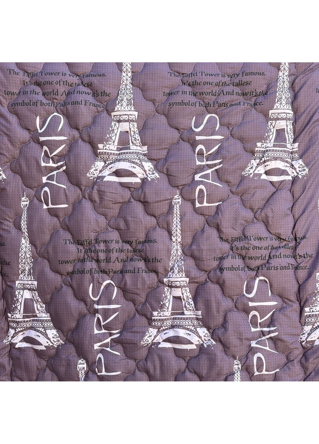 Ковдра холлофайбер односпальна 150х210 фіолетова Париж осінь/зима/весна KL209 Ananasko (362209765)