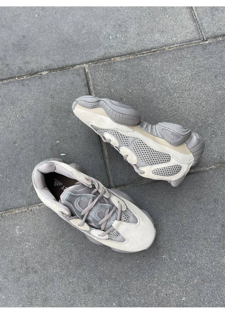 Бежевые демисезонные кроссовки мужские и женские adidas yeezy boost 500 beige | адидас изи буст 500 бежевые No Brand