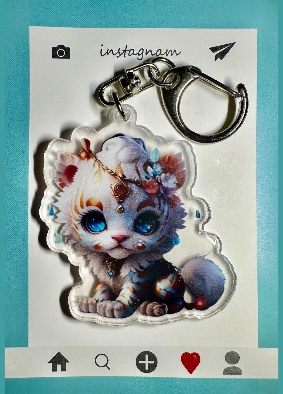 Акрилова 2D підвіска-брелок із зображенням символу року за Китайським гороскопом РІК ТИГРУ No Brand (315599551)