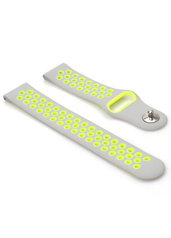 Ремінець Nike Style для Xiaomi Amazfit Bip/Bip Lite/Bip S Lite/GTR 42mm/GTS/TicWatch S2/TicWatch E Grey-Green (705708) BeCover (341491433)