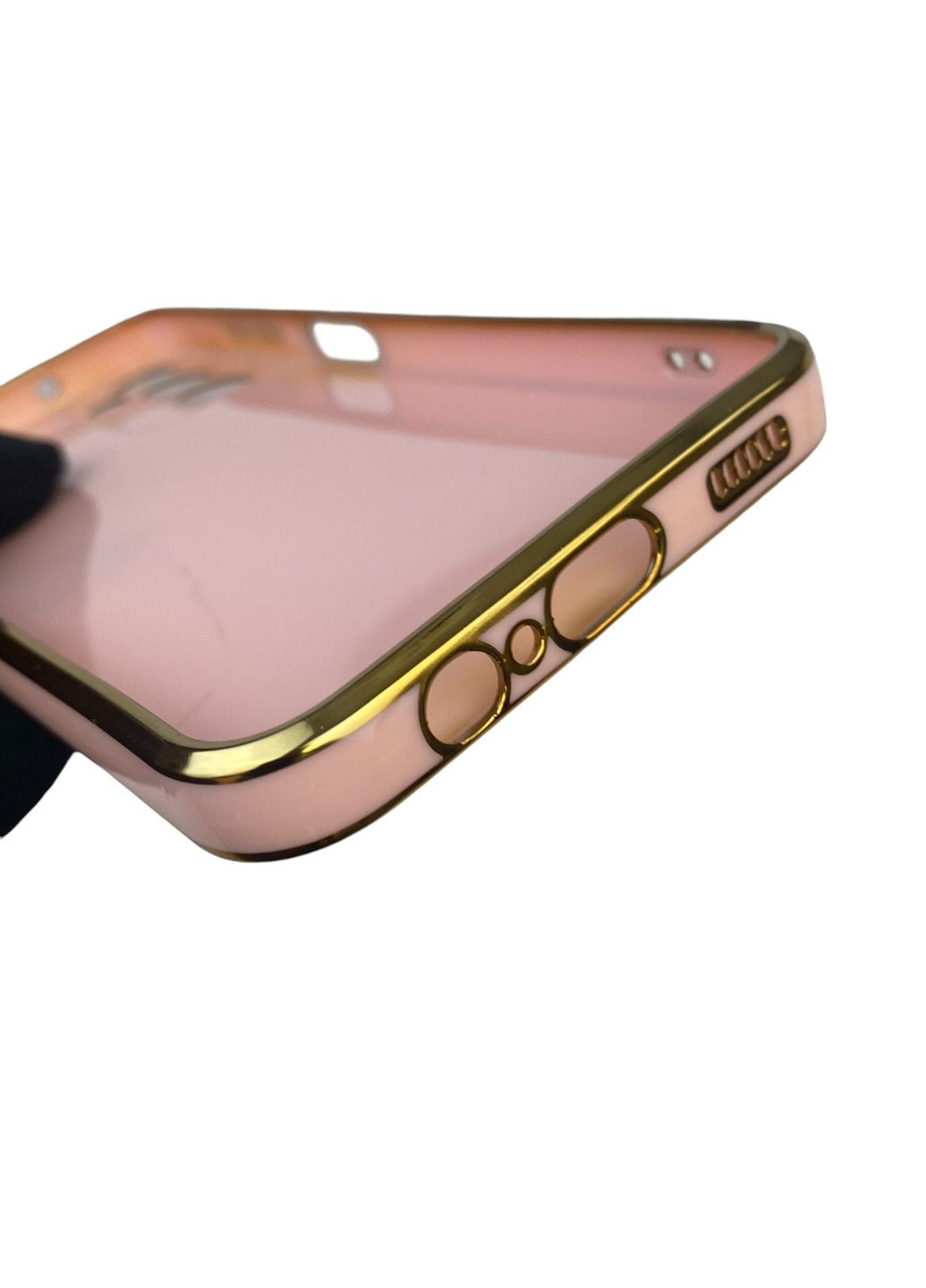 Чохол для Galaxy A14 4G (SM-A145F) глянцевий із захистом камери із золотою окантовкою на самсунг а14 4г пудровий gs1 Samsung (366229029)