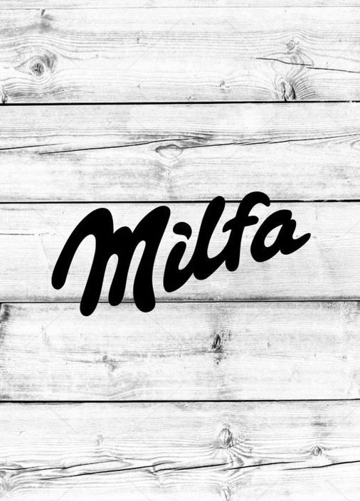 Наклейка на авто машину Milfa Мілфа Чорна 50х22 см No Brand (360601193)