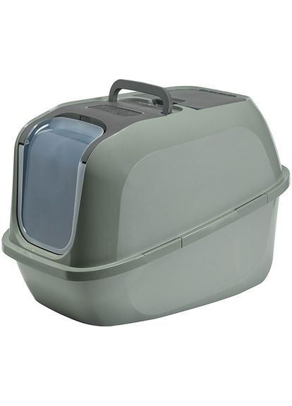 Закритий туалет для котів Mega Deluxe 65,8 х48, 6х45, 8 см оливковий (5412087020423) Moderna (308894244)