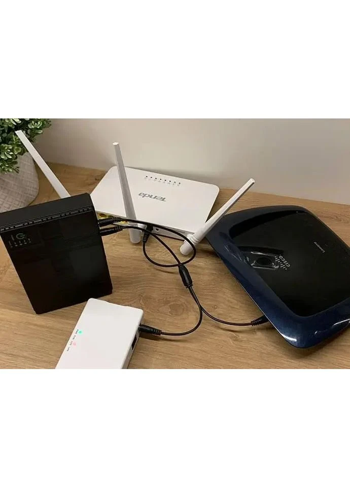Повербанк для безперебійної роботи Wi-Fi роутера miniUPS DC1018P 10400mAh 18W 5V/9V/12V/USB/POE15-24V чорний No Brand (302312187)