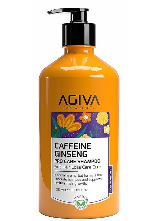 Шампунь проти випадіння волосся Caffeine Ginseng Shampoo 500ml (1527250-32270928) Agiva (368891779)