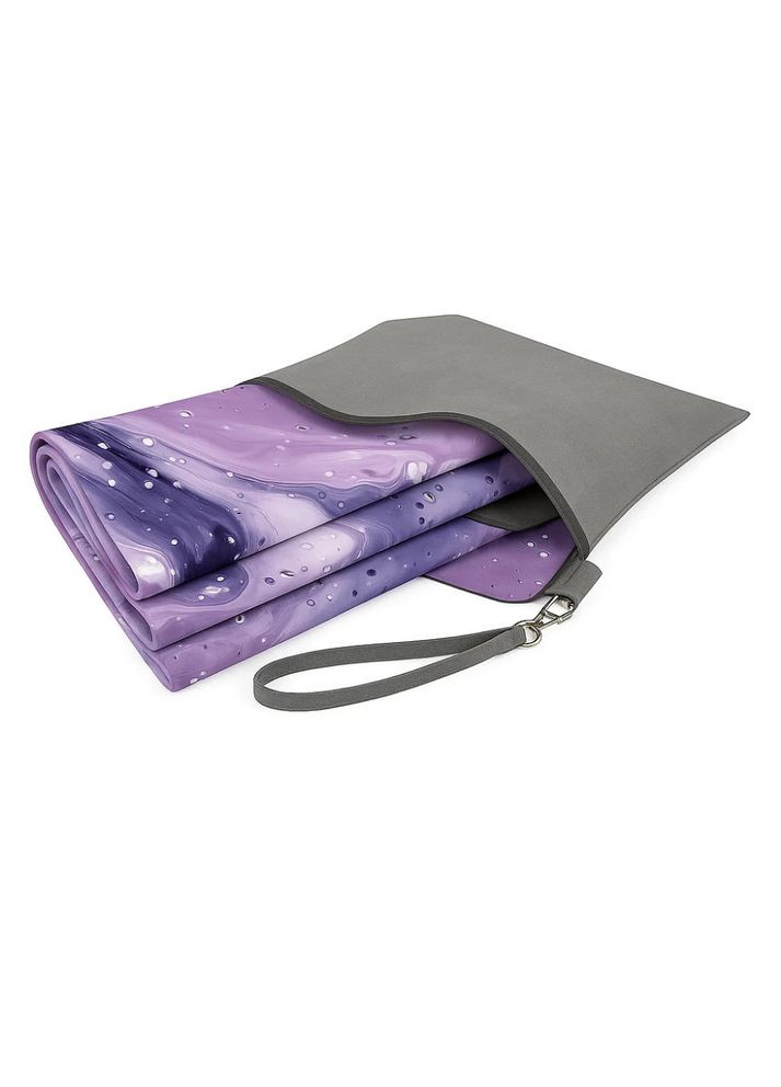 Килимок для йоги та фітнесу, складаний м'який килимок з сумкою перенесенням, спортивний каремат, яскравий 3D-принт No Brand (360920496)