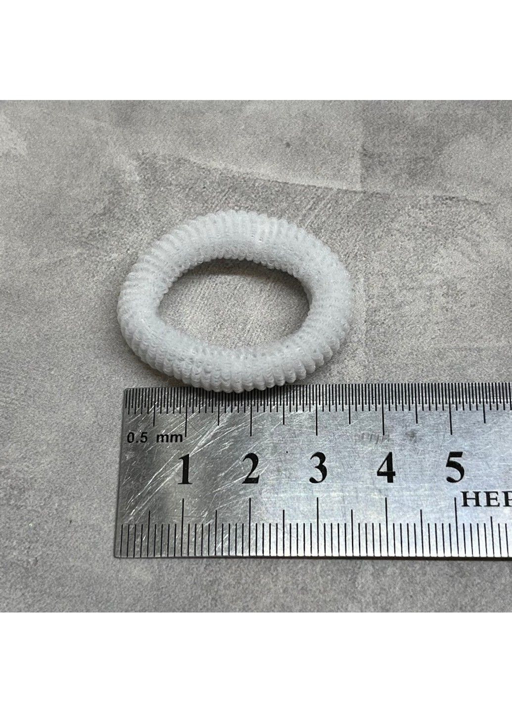 Набір махрових гумок для волосся, 3,6 см (Калуш), колір білий, упаковка 50 шт No Brand (303282365)