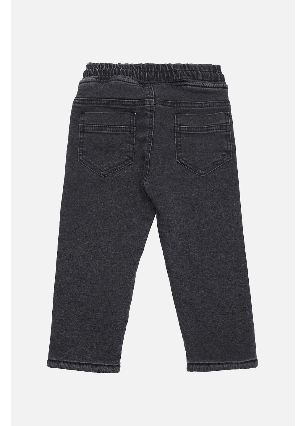 Черные зимние джинсы carrot для мальчика цвет черный цб-00286570 Gocer