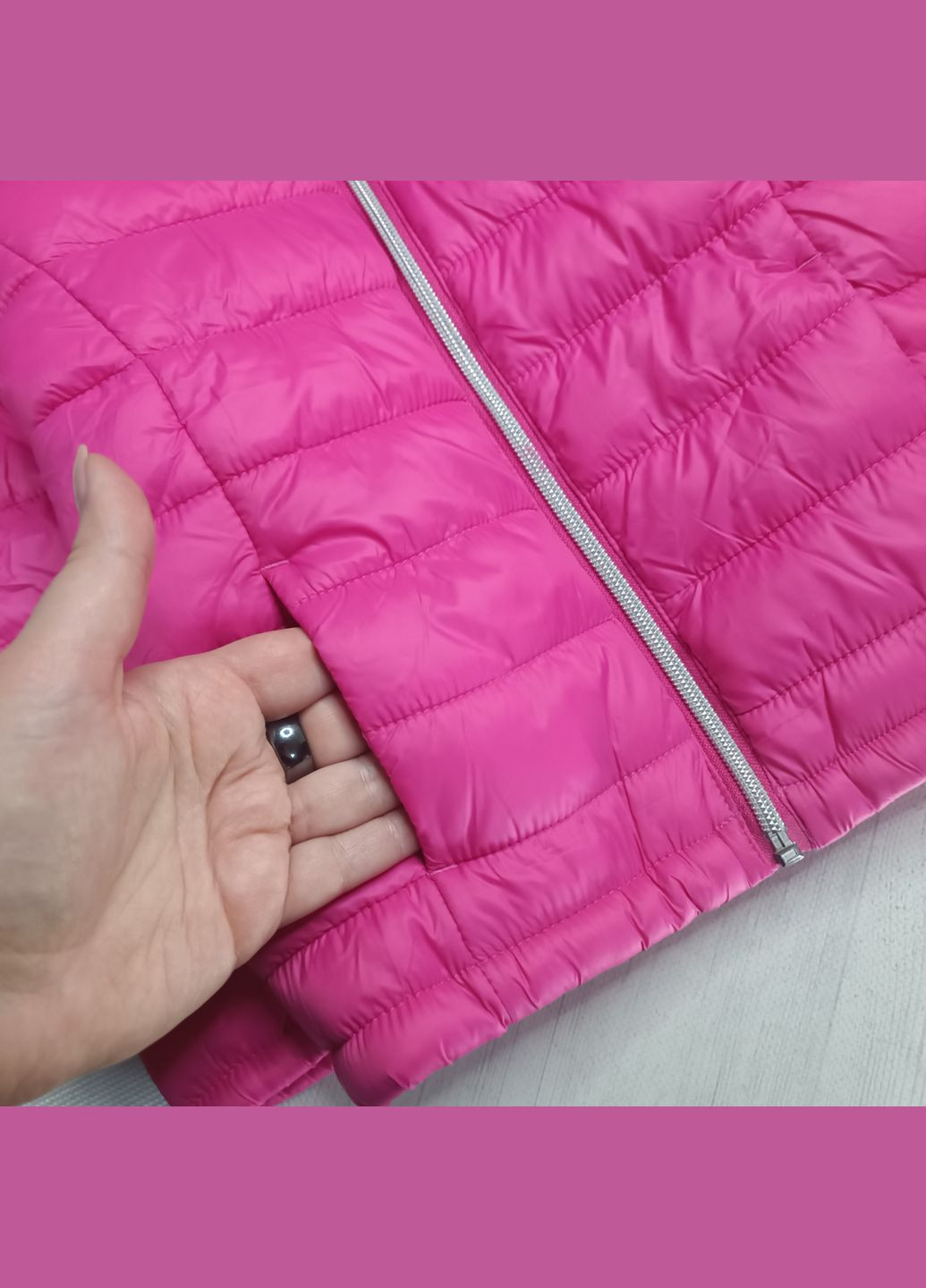 Розовая демисезонная куртка для девочки Lupilu