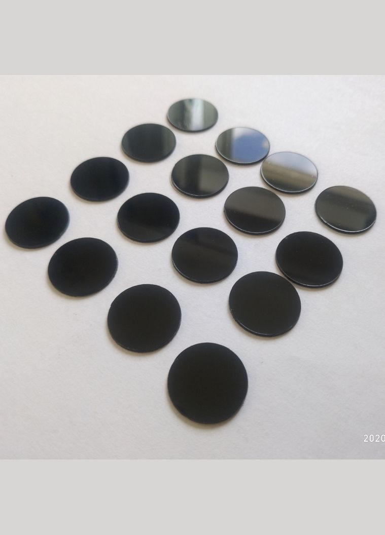 Пластиковые наклейки круги Черные 45 шт 2 см Б369 No Brand (304062896)