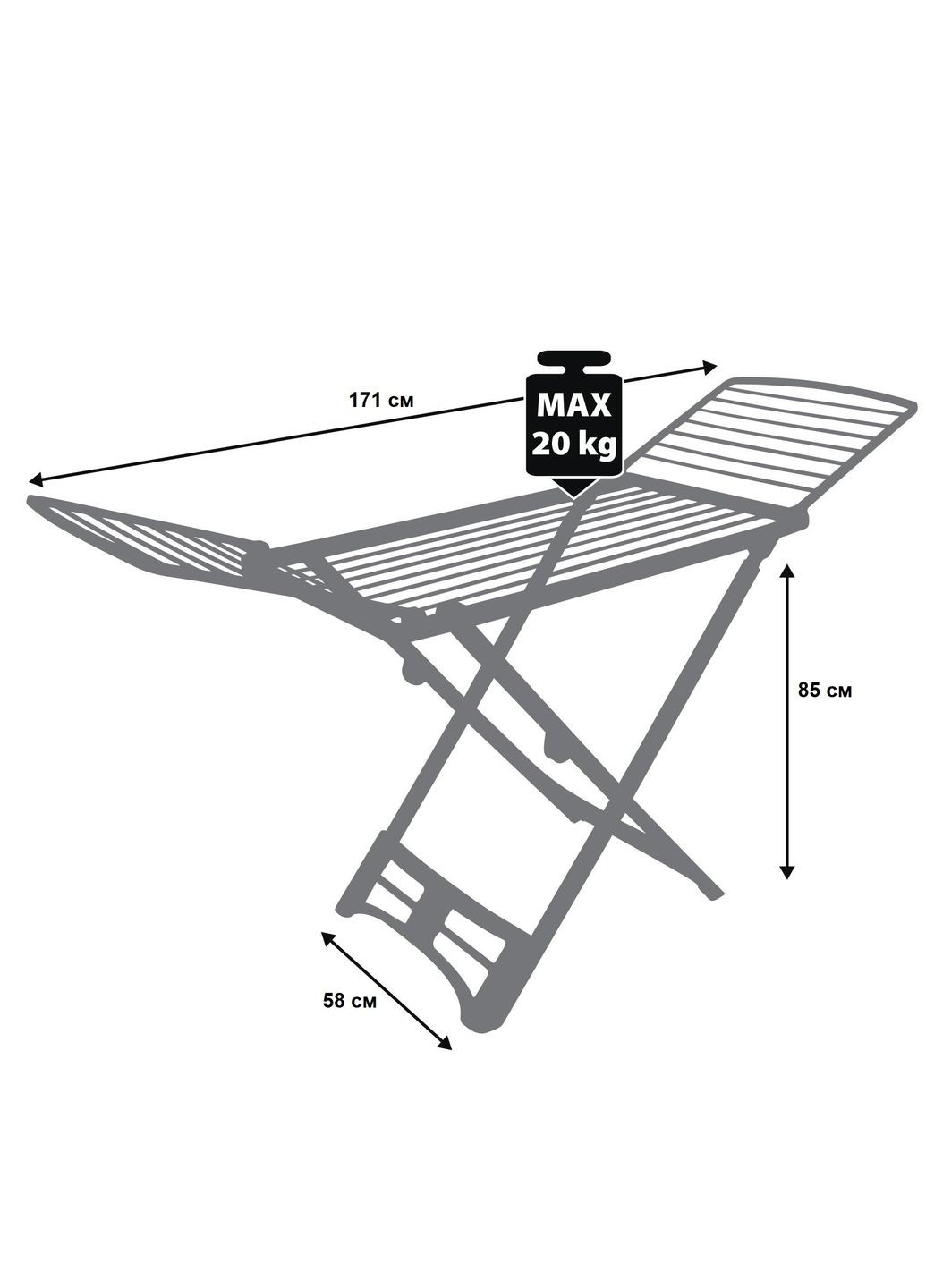 Сушарка для білизни підлогова Resin 20m White (CS92066Q01) Casa Si (315936541)