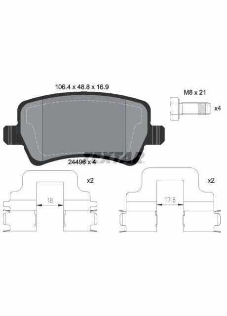 Тормозные колодки (задние) Ford Galaxy/ Land Rover Freelander 2/Volvo S80/V70 06- (TRW) Q+ 2449602 (opt-om) Textar (339657678)