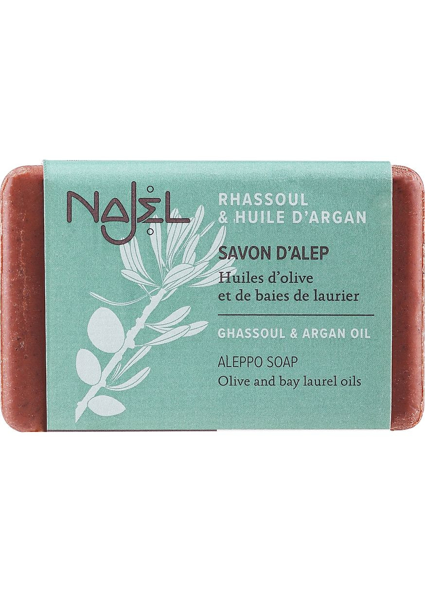 Мило алеппське "Червона глина" Aleppo Soap Rhassoul and Argan Oil 100g (572889-32067418) Najel (368642076)