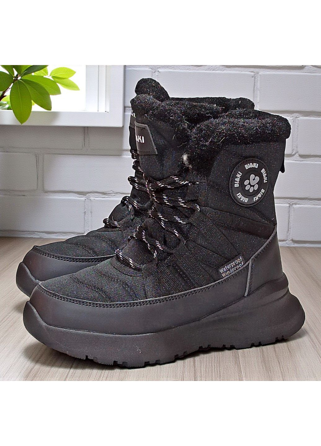 Зимові підліткові термо дутики на овчині термочеревики для дівчини на вовні для підлітка Biki (371956329)