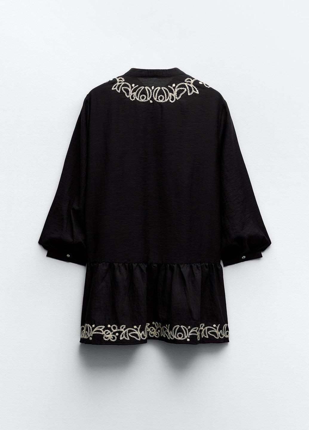 Черное повседневный платье Zara с орнаментом