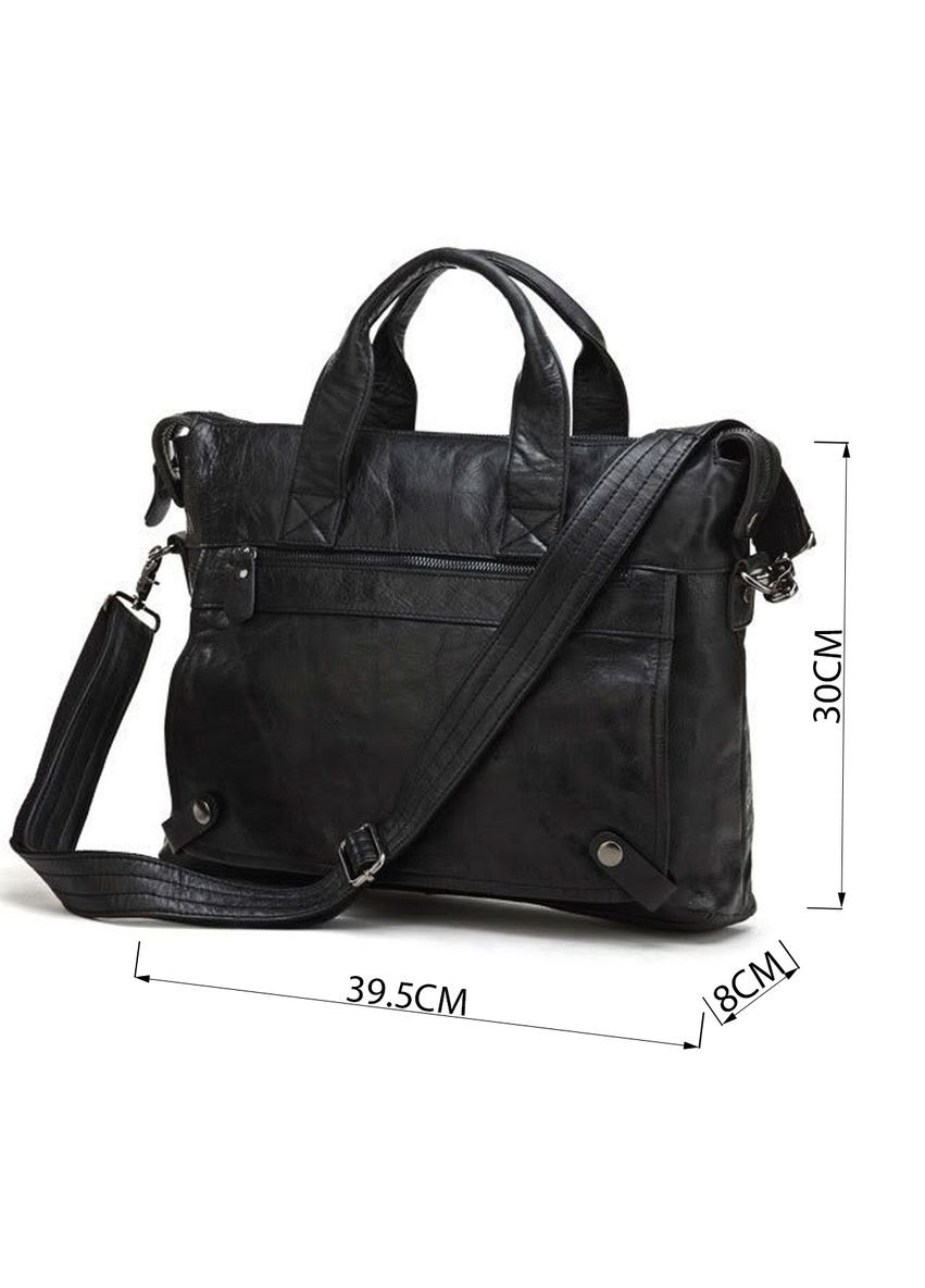 Сумка мужская 14067 с ручками Черная Vintage (331910787)