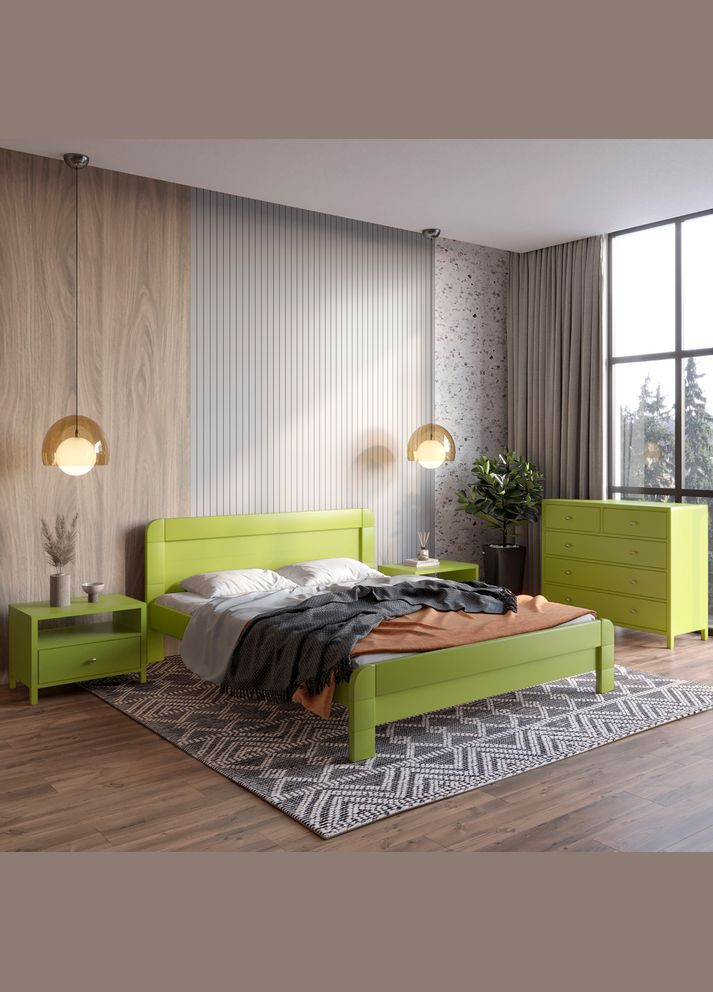 Двоспальне дерев'яне ліжко Тоскана (S3050G70Y) 140х200 см (MBG-3615) Mebigrand (368280242)