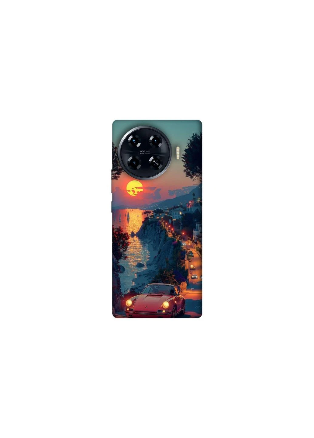 Чехол на TECNO Spark 20 Pro+ Porsche sunrise Frontalka (349834769)