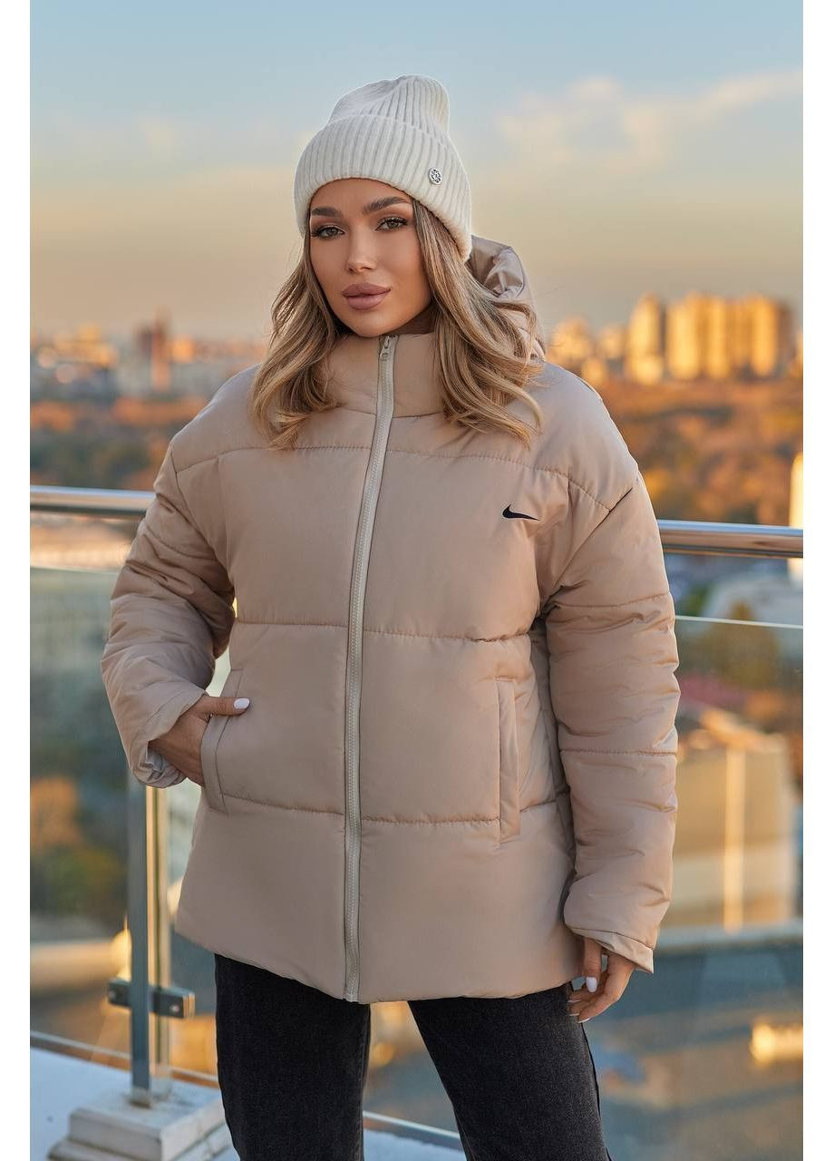 Бежева стильна зимова куртка Fashion