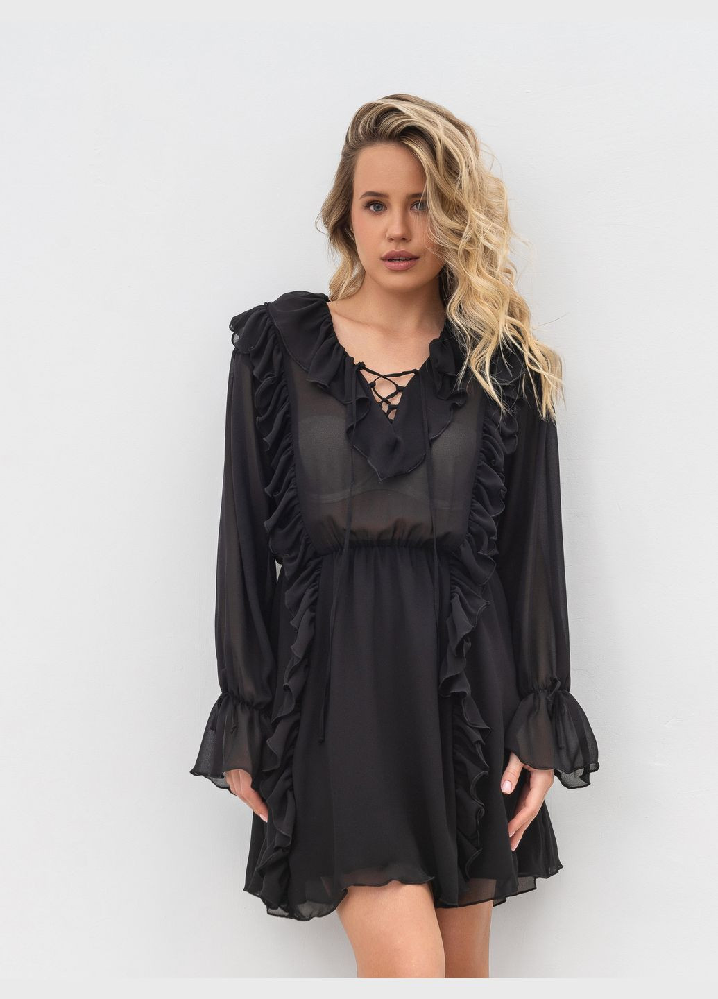 Чорна сукня Romashka однотонна