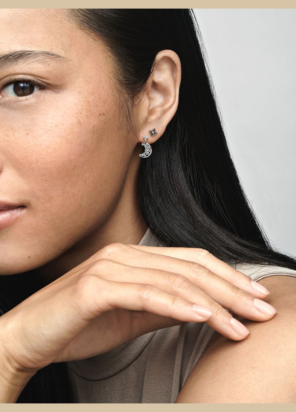 Срібні сережки Півмісяць і зірка No Brand (334305745)