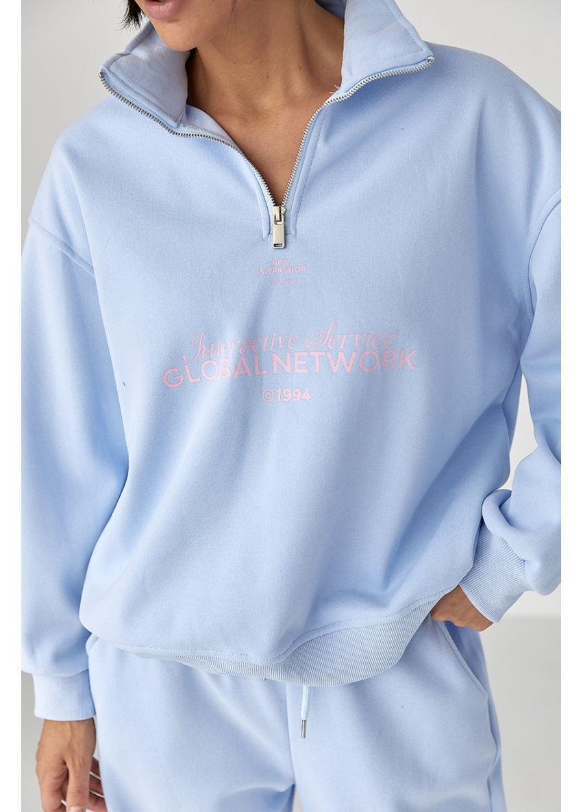 Теплый спортивный костюм с надписями Lurex Спортивный костюм (370381255)