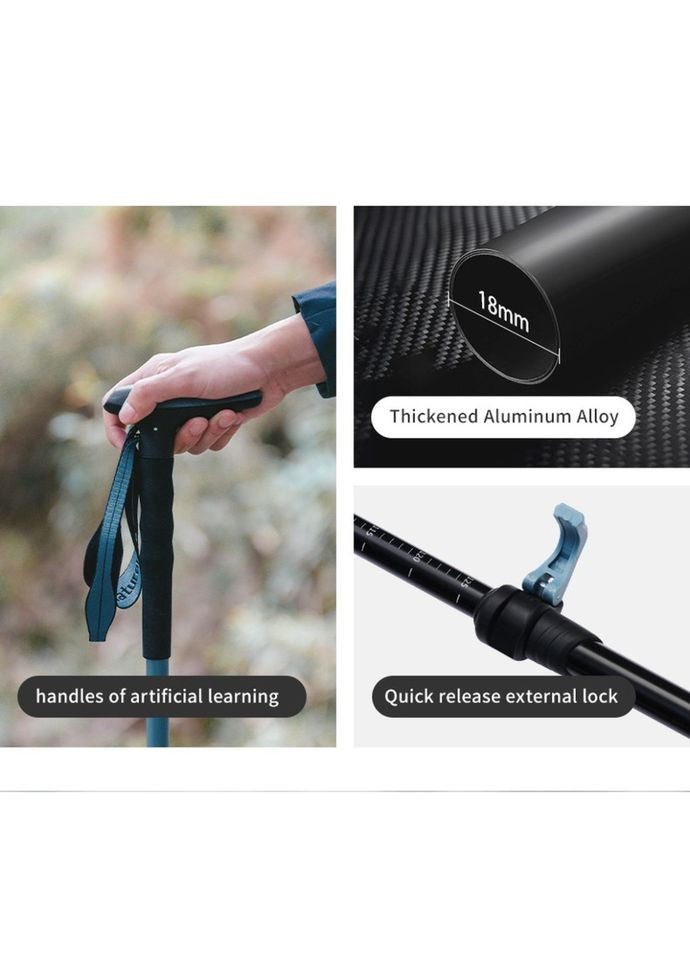 Трекинговая палка CNK2550DS012, 61-125 см, синяя Naturehike (353502723)