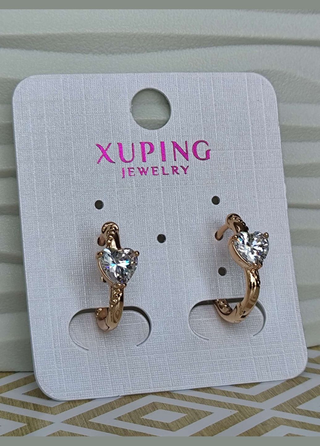 Сережки ксюпінг xuping серце позолота медзолото Xuping Jewelry (336190206)