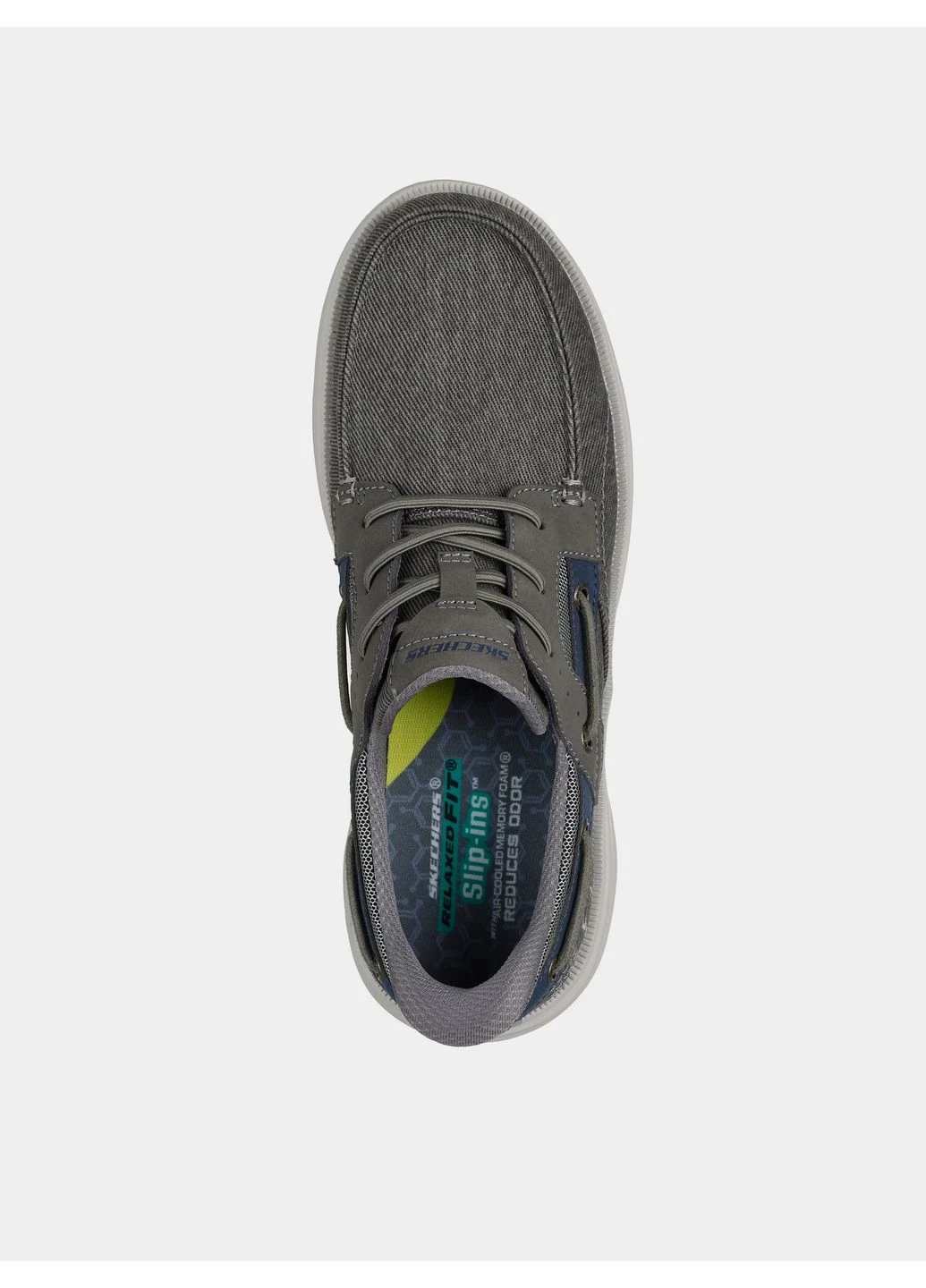 Серые мокасины 10744548 серый km5772 Skechers