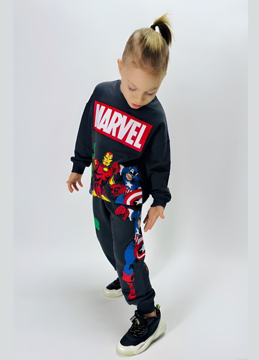 Спортивный костюм двунитка Марвел Marvel TR2403241 Disney світшот+брюки (282433325)