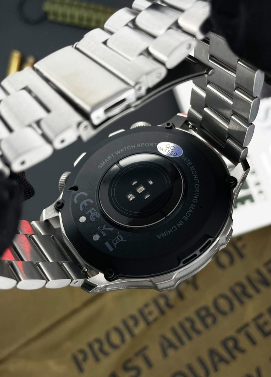 Мужские умные часы Silver Steel + ремешок в подарок Modfit Tactic Blaze (356130720)