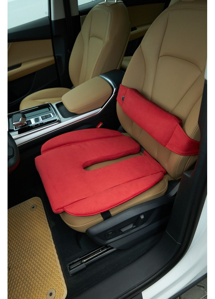 Топовий комплект з натуральної алькантари Підтримка 2. Червоний. AV-1AL2H-501 Ekko Seat (353718783)