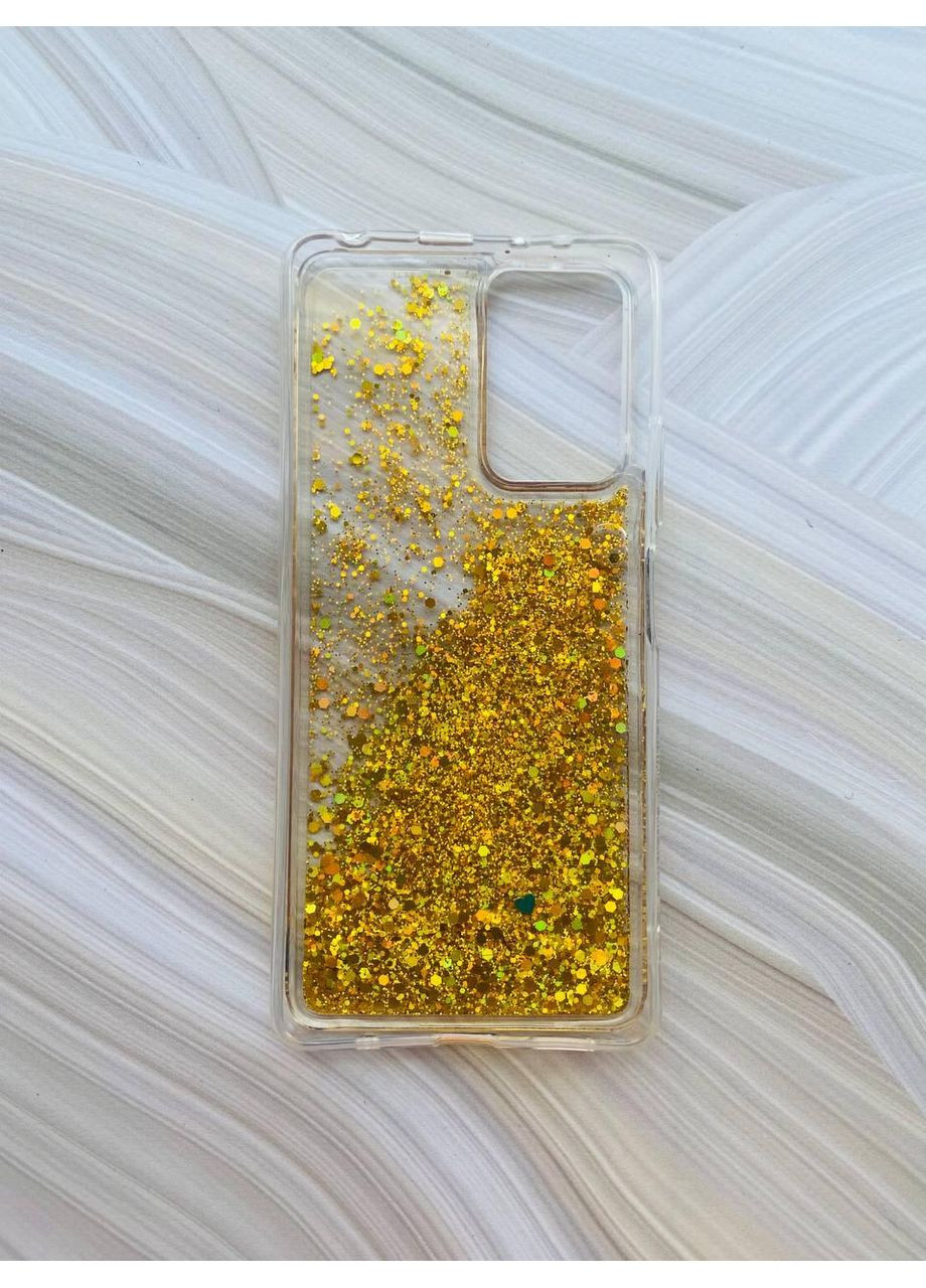 Чехол с плавающими блестками на Xiaomi Redmi Note 10 Pro/10 Pro Max Золотой Creative (360696378)