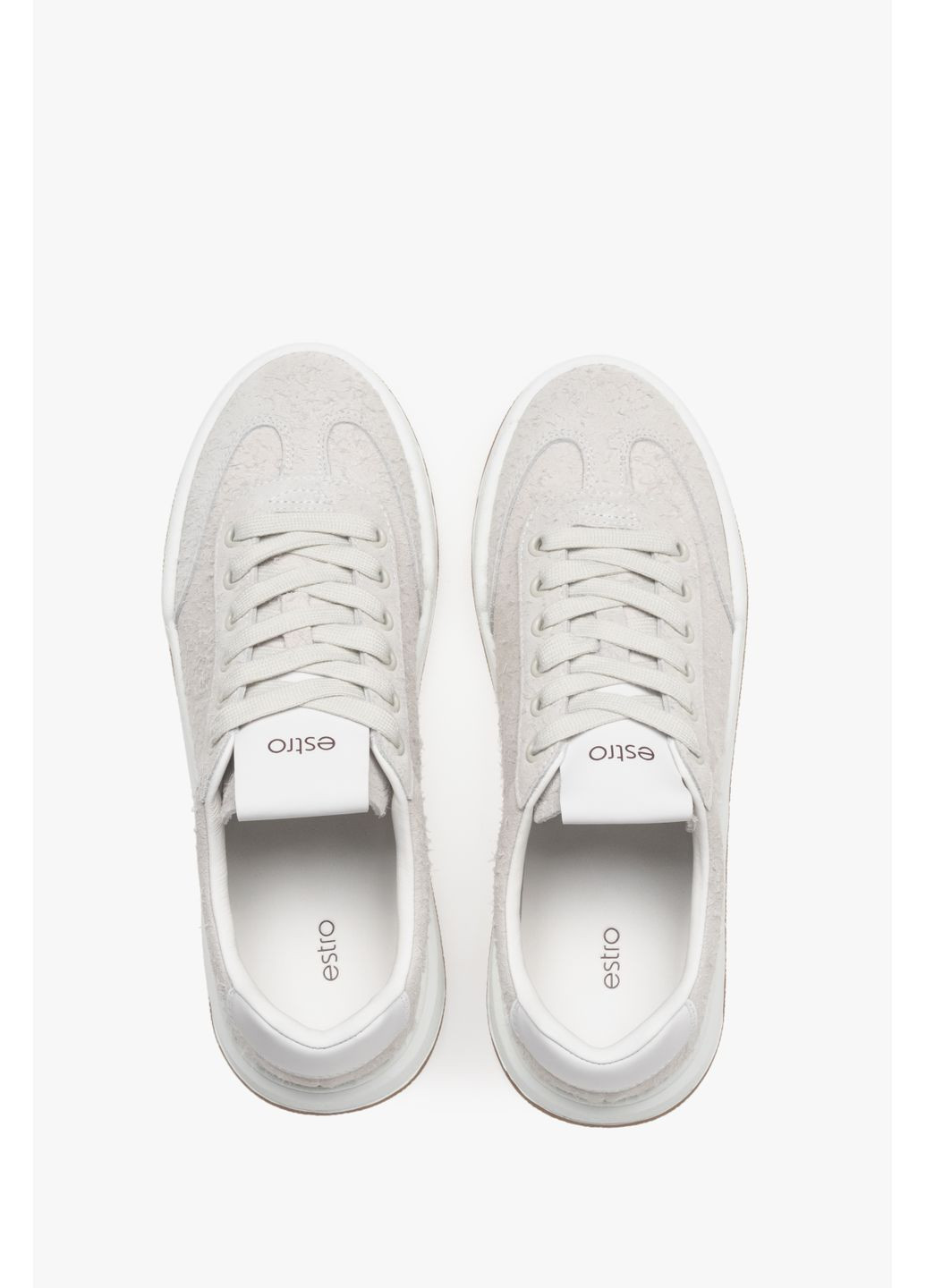 Белые кеды низкие, цвет белый Estro