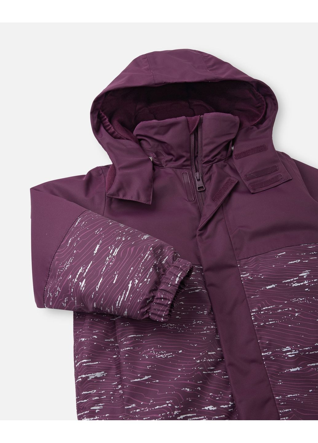 Темно-бордовая зимняя куртка светоотражающая reimatec Reima Hohtava