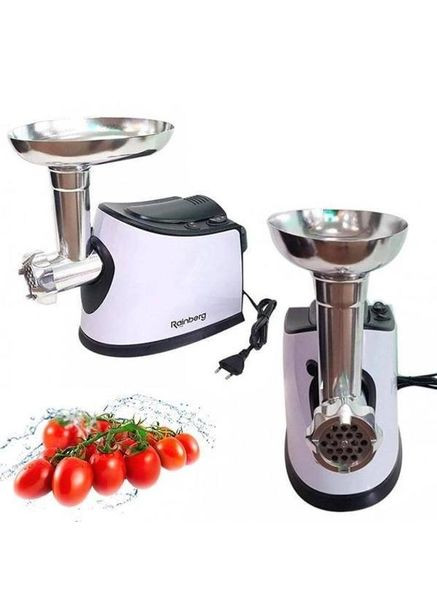 Електром'ясорубка Rb 674 3000 Вт; 3 насадки для фаршу (3 мм, 5 мм, 7 мм) Rainberg (346048509)