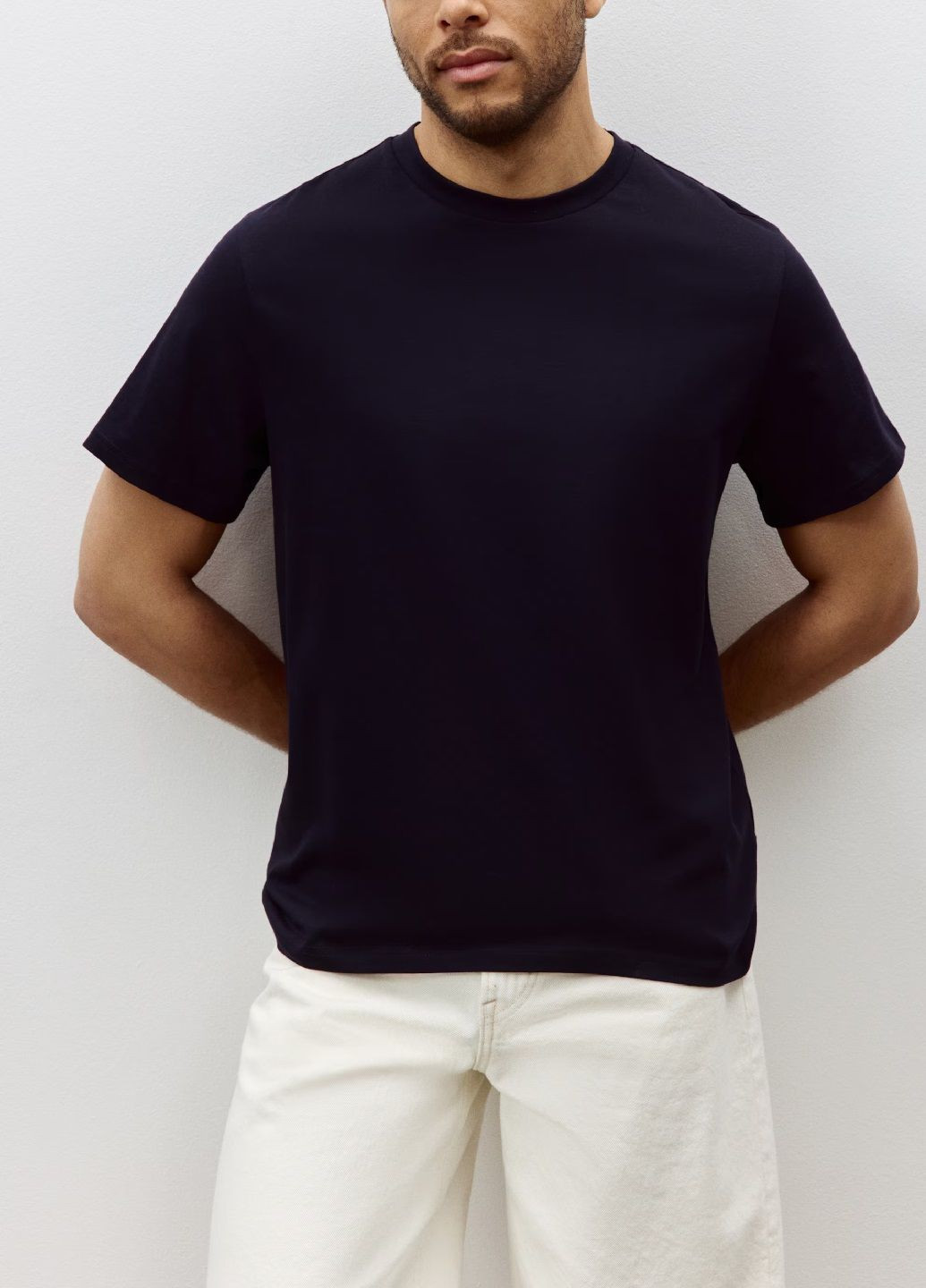 Темно-синяя футболка H&M