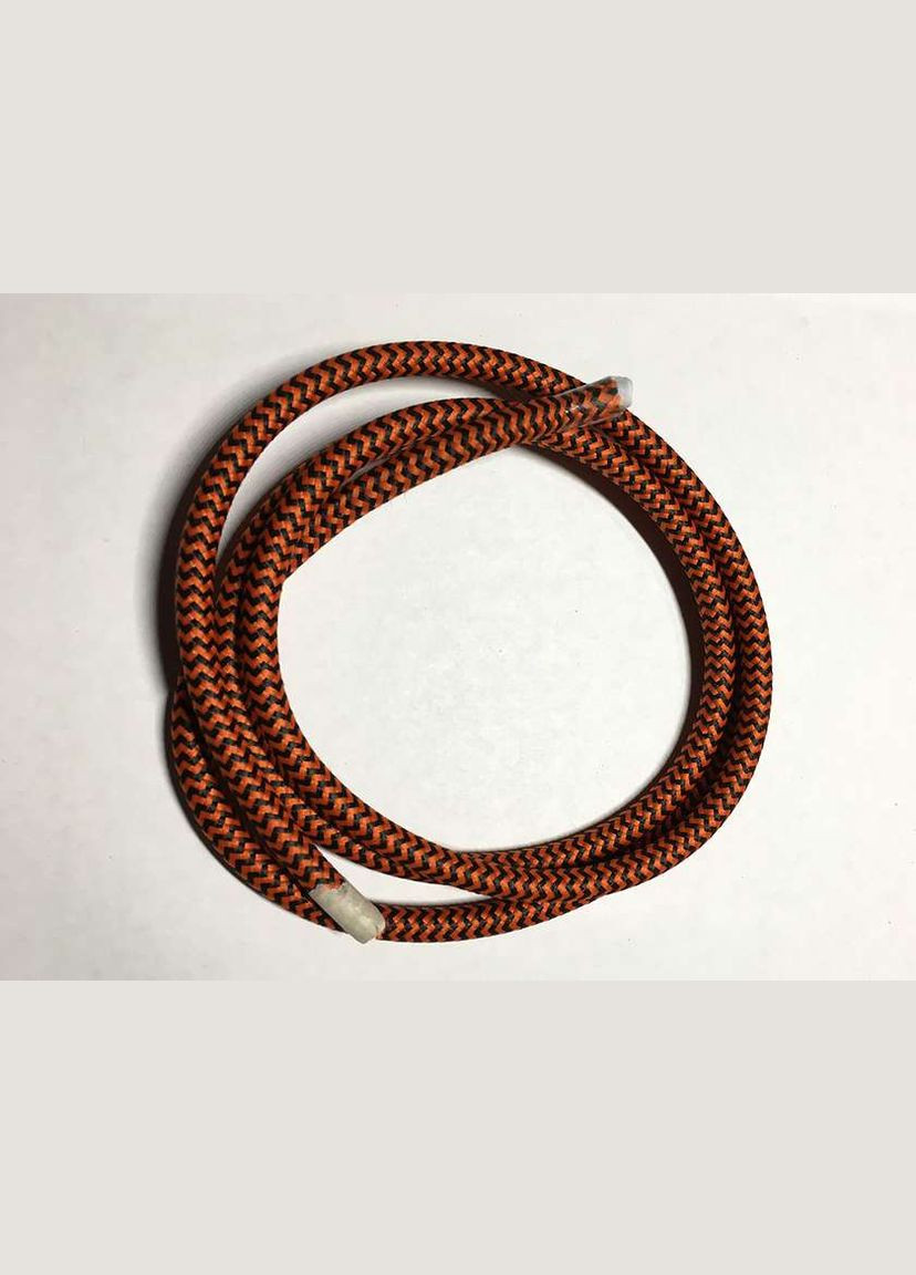 AMP кабель текстильний зигзаг 2x0.75 black+orange Levistella (282843666)