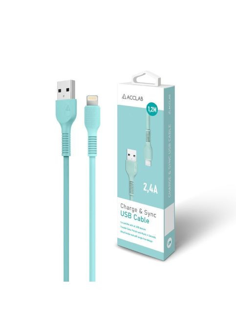 Кабель ACCLAB USB 2.0 AM to Lightning 1.2m AL-CBCOLOR-L1MT Mint (268147795)