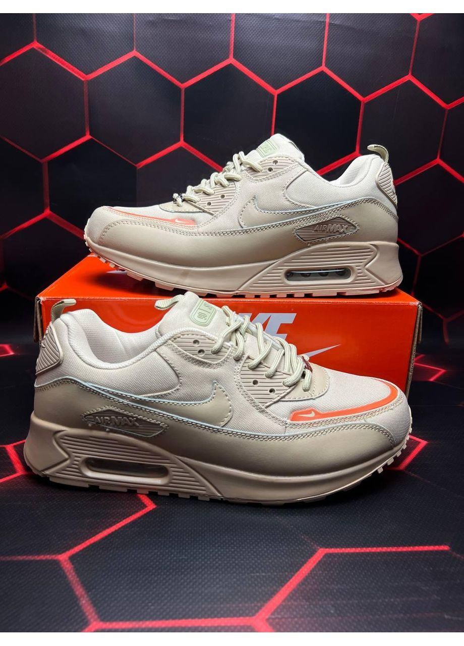 КРОСІВКИ ЖІНОЧІ NIKE AIR MAX 90 WHITE ORANGE НАЙК АІР МАКС 90 No Brand білі демісезони (367171390)