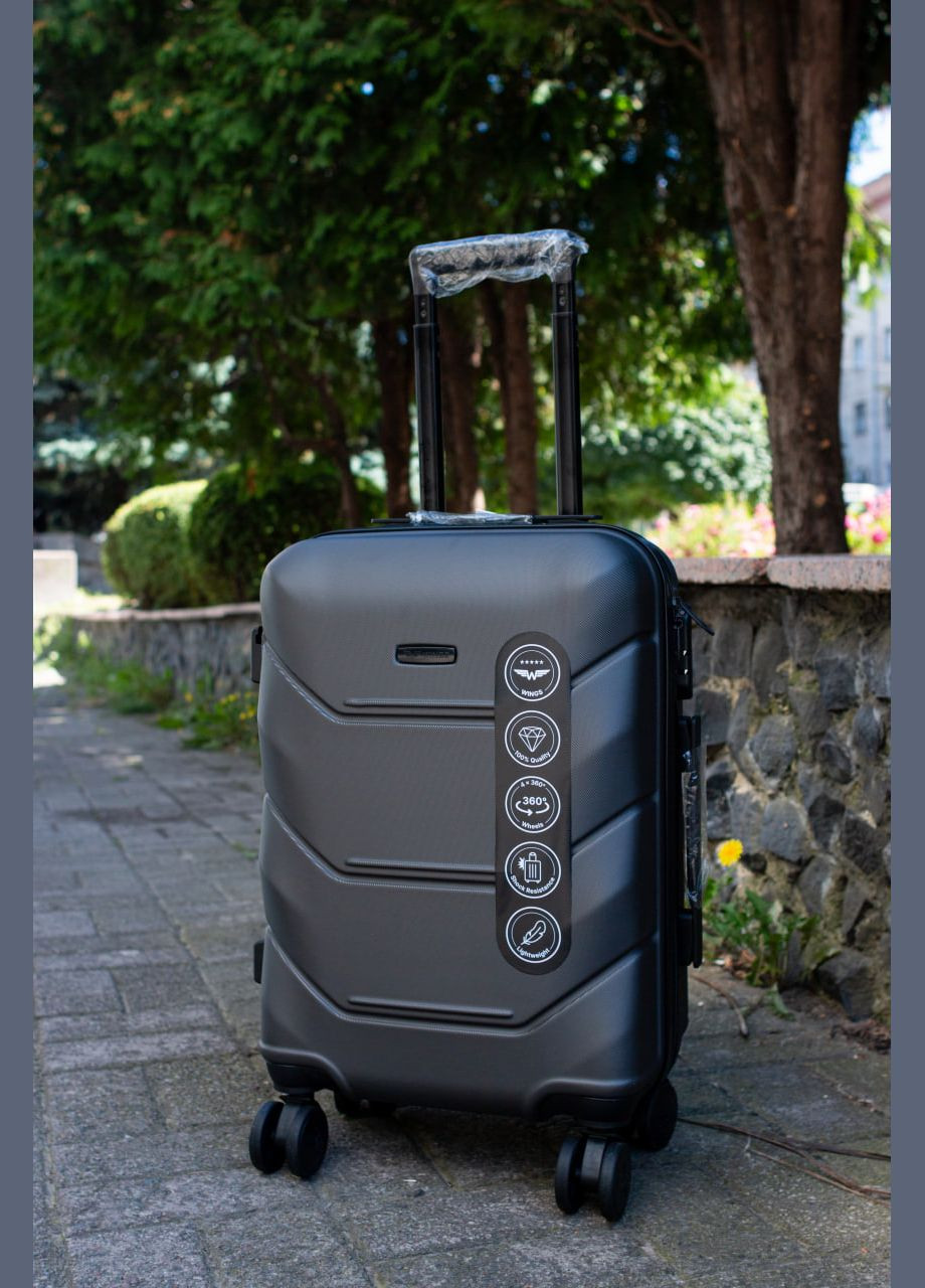 Валіза пластикова ручна поклажа S коричневий Wings 148 (322580800)