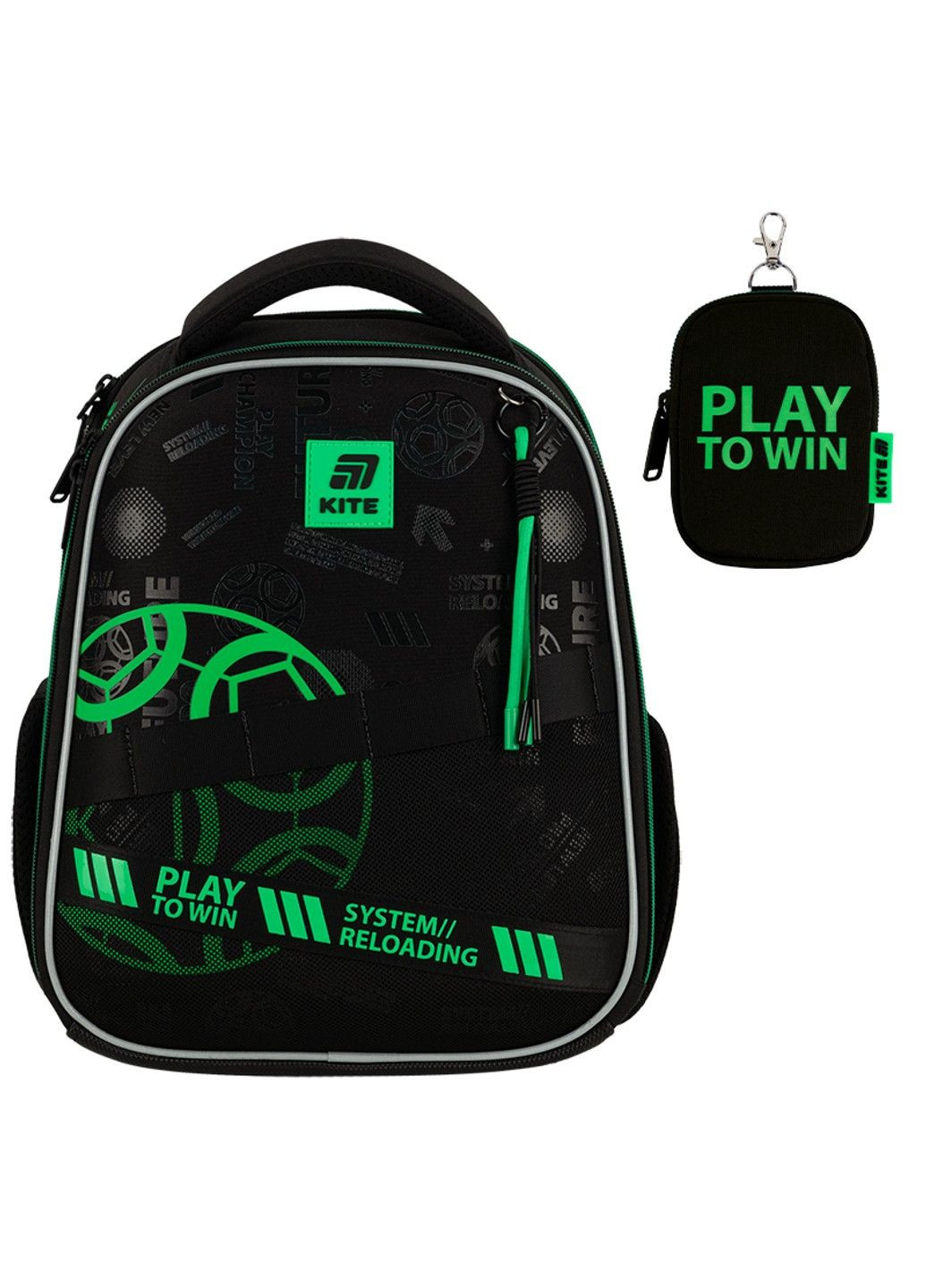 Рюкзак каркасный школьный Education Play&Win K25-555S-2 Kite (335401422)