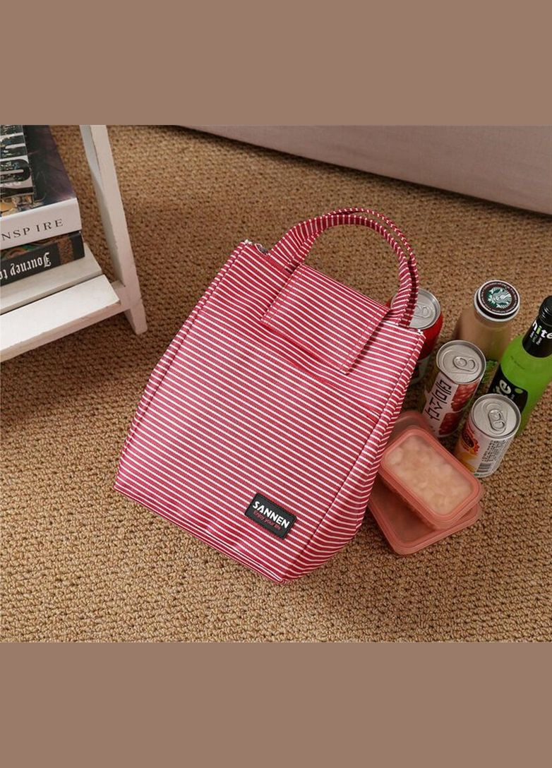 Термосумка для ланчей и обедов SANNE. Красная полоска No Brand (337347263)