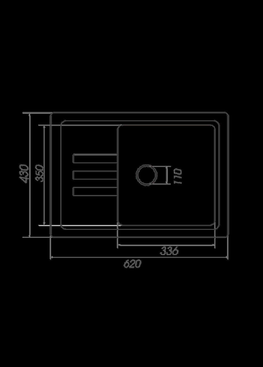 Гранітна мийка для кухні LIANA 6243 матова Біла в крапку Valeso (336937493)