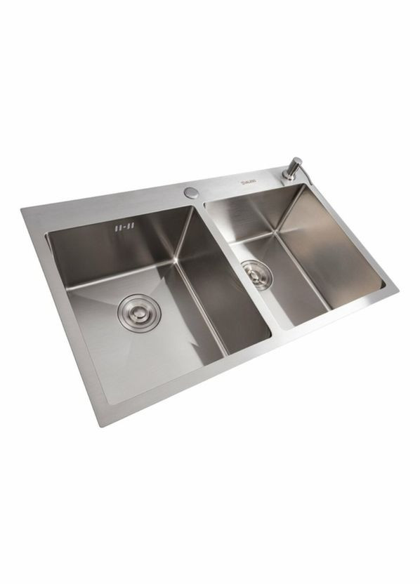 Мийка на дві чаші нержавійка Handmede (3.0/0.8) СМ 78*48 Valeso 066432 (334691731)