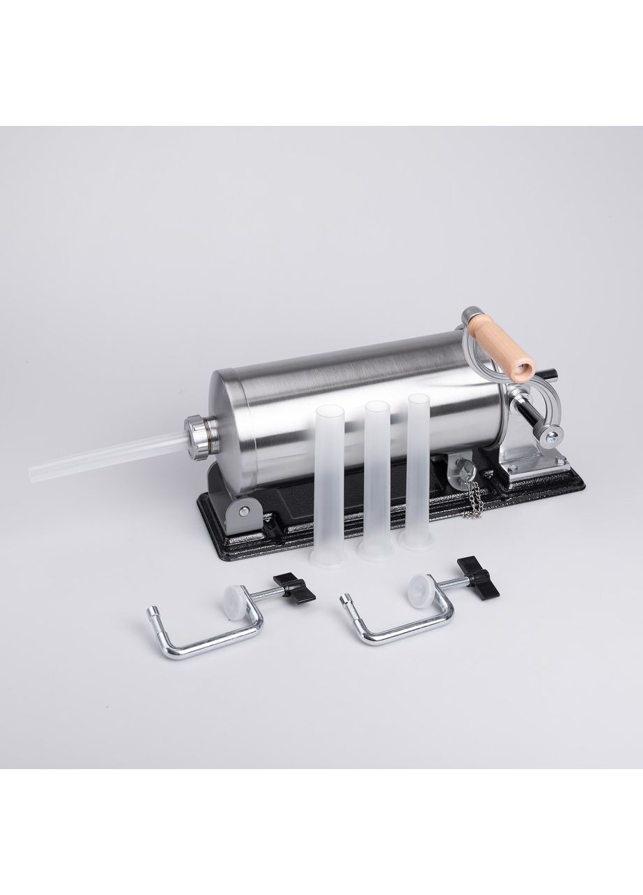 Шприц колбасный горизонтальный на 2 кг из нержавеющей стали 11,5 см Стальной Yiwu (362456139)