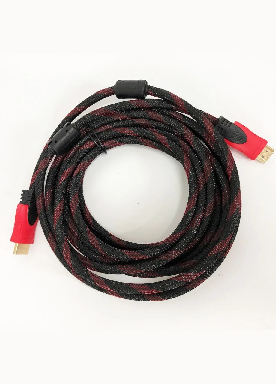 Кабель усиленный 5м переходник адаптер HDMI-HDMI папа-папа аудио видео шнур в обмотке No Brand (366238852)