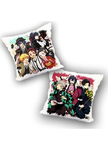 Подушка аніме Бродячі пси та Клинок який знищує демонів 35х35 см (u0005) No Brand (327004636)
