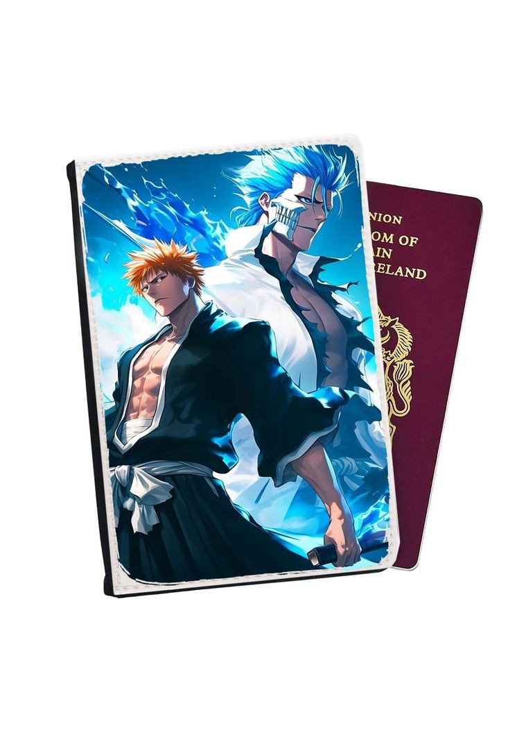 Обложка (портмоне) на паспорт, автодокументы с отсеками Аниме Блич #004 Черный No Brand (317553558)