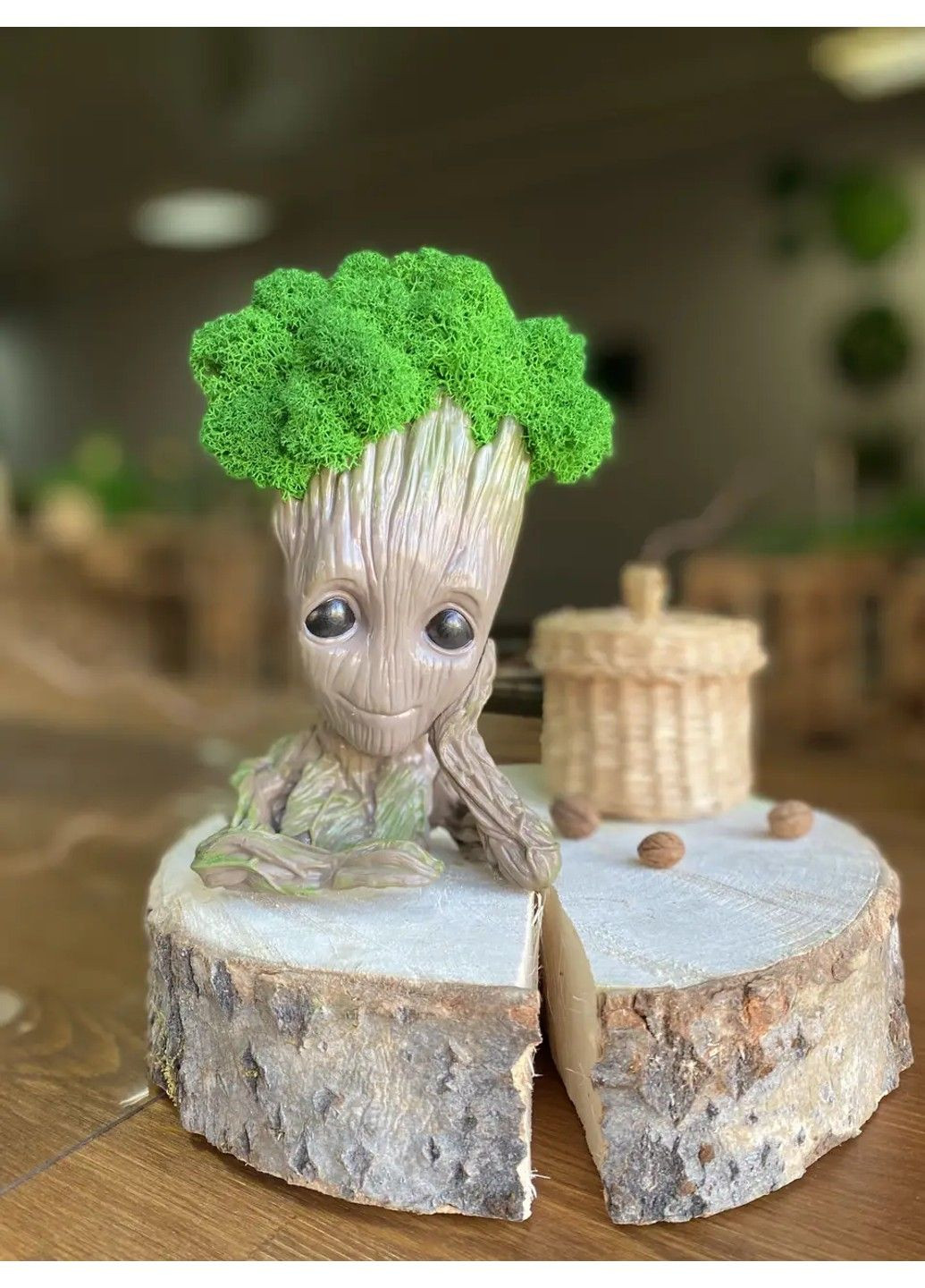 Кашпо горщик зі стабілізованим мохом Грут Groot G1 No Brand (331639554)